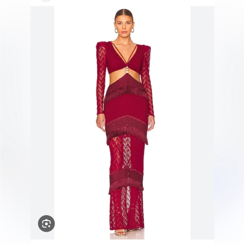 PatBO fringe maxi dress